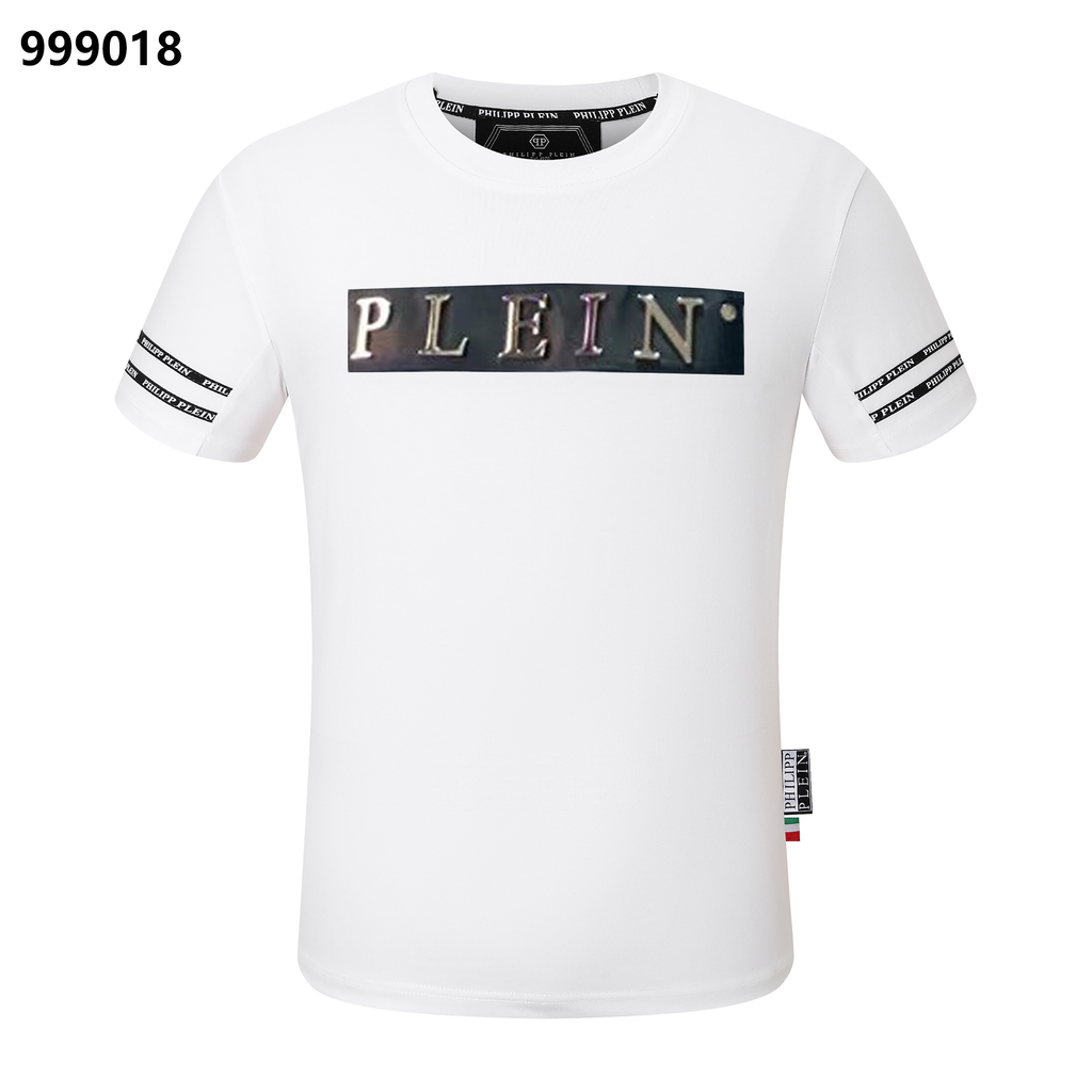 PHILIPP PLEIN Round-Neck T-Shirt with Metal Letters