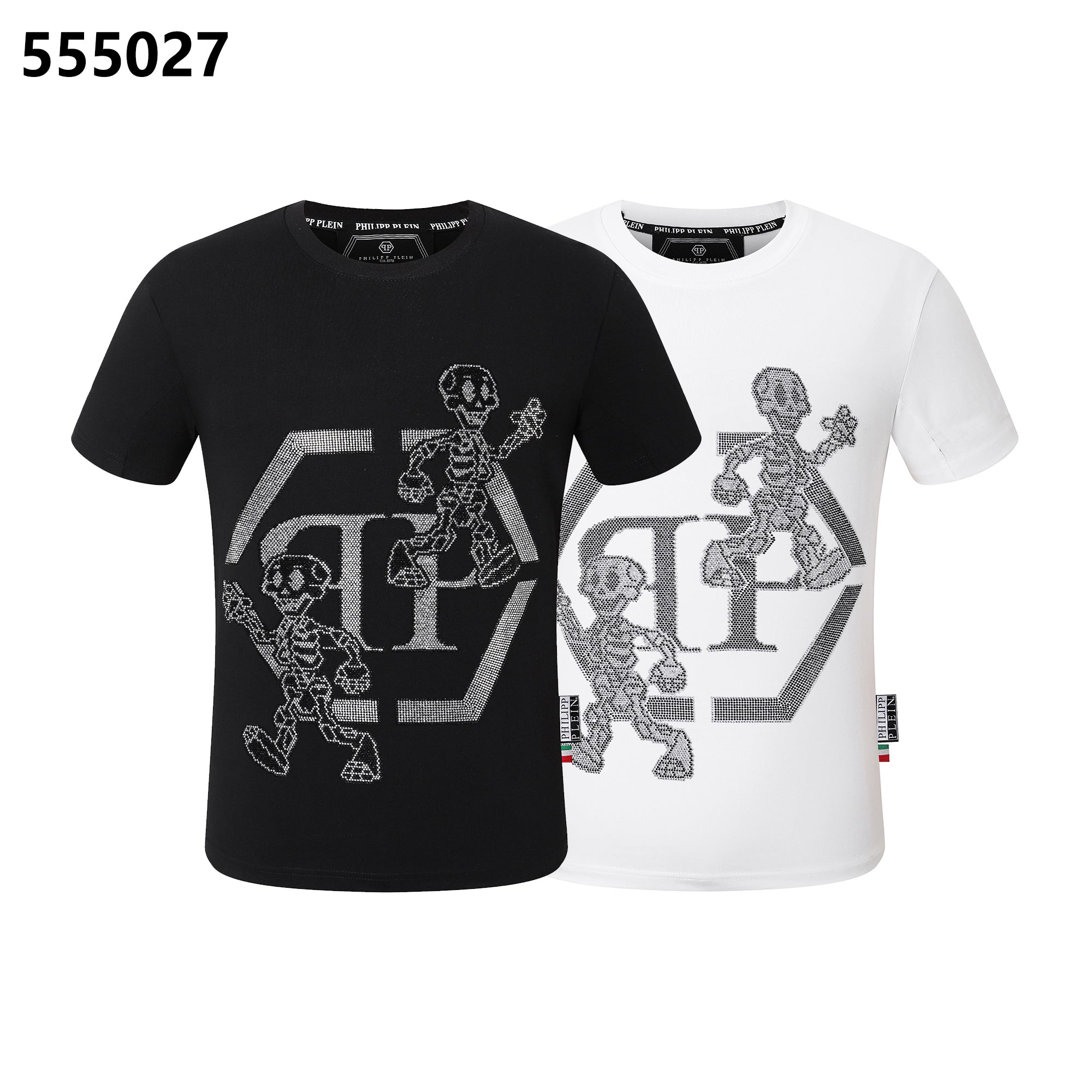 PHILIPP PLEIN Skeleton-Print Crew-Neck T-Shirt