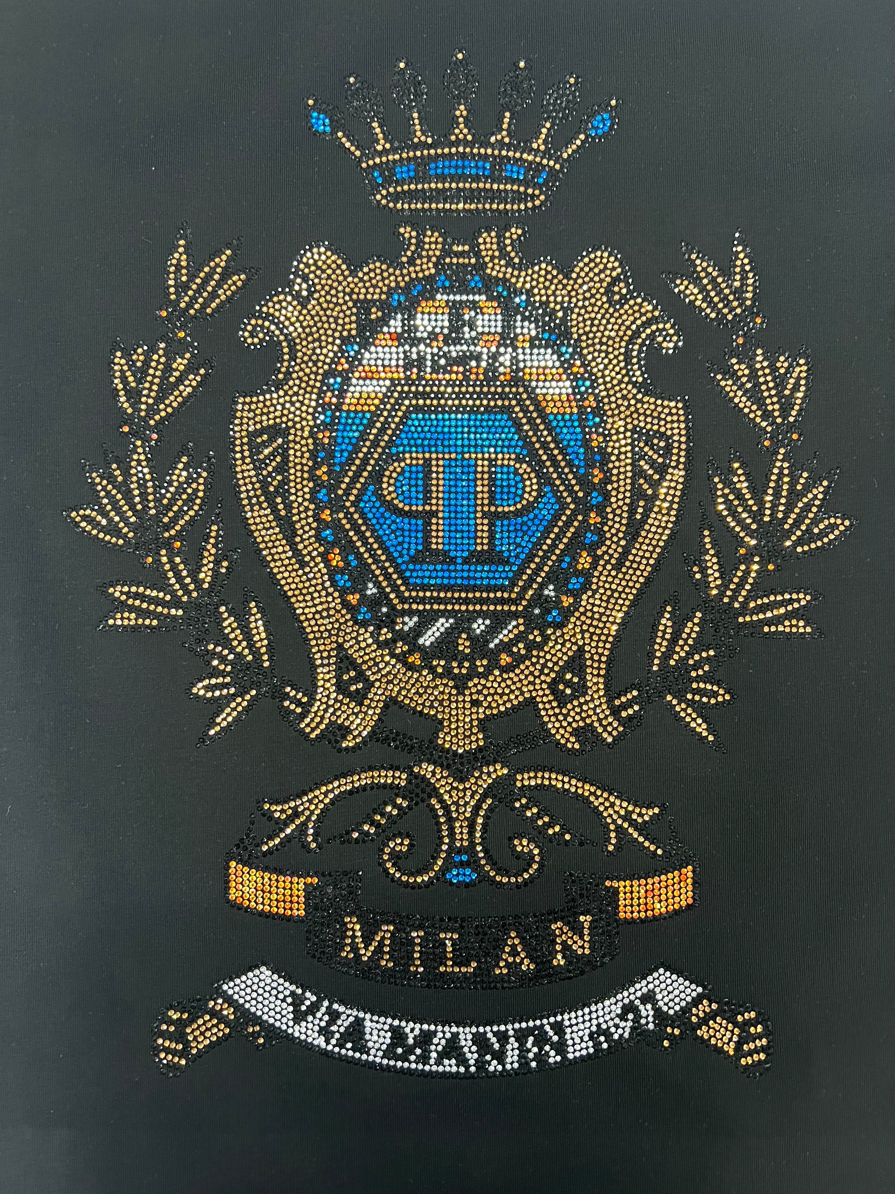 PHILIPP PLEIN Crown-Print Crew-Neck T-Shirt