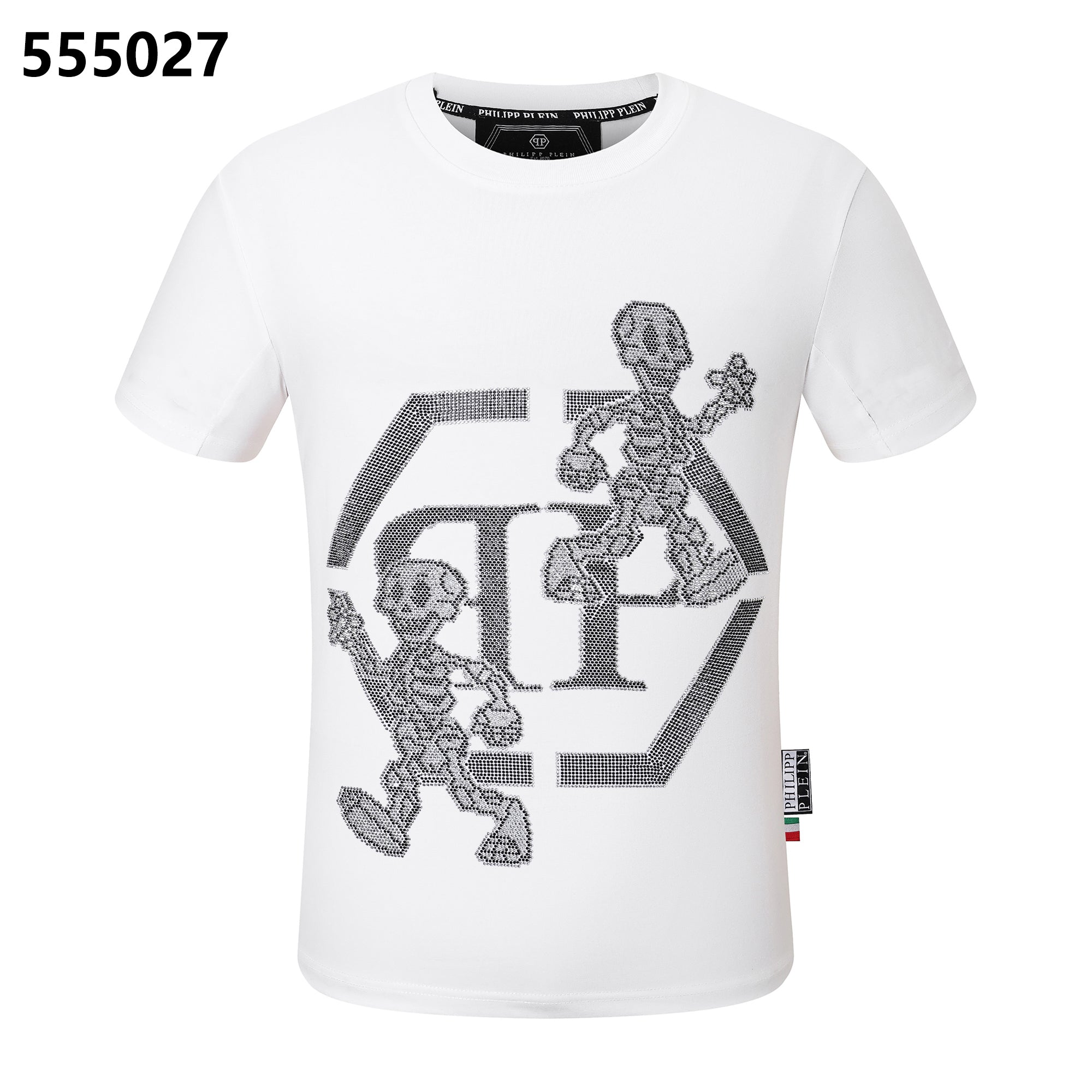 PHILIPP PLEIN Skeleton-Print Crew-Neck T-Shirt