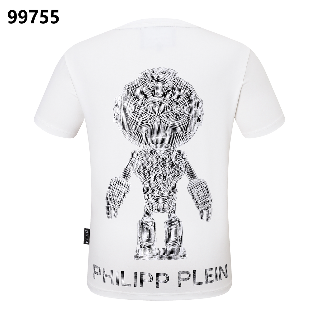 PHILIPP PLEIN Robot Rhinestone-Embellished Crew-Neck T-Shirt
