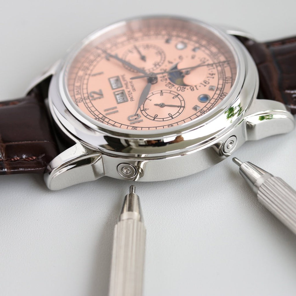 PATEK GRAND COMPLICATION STAINLESS STEEL PINK DIAL