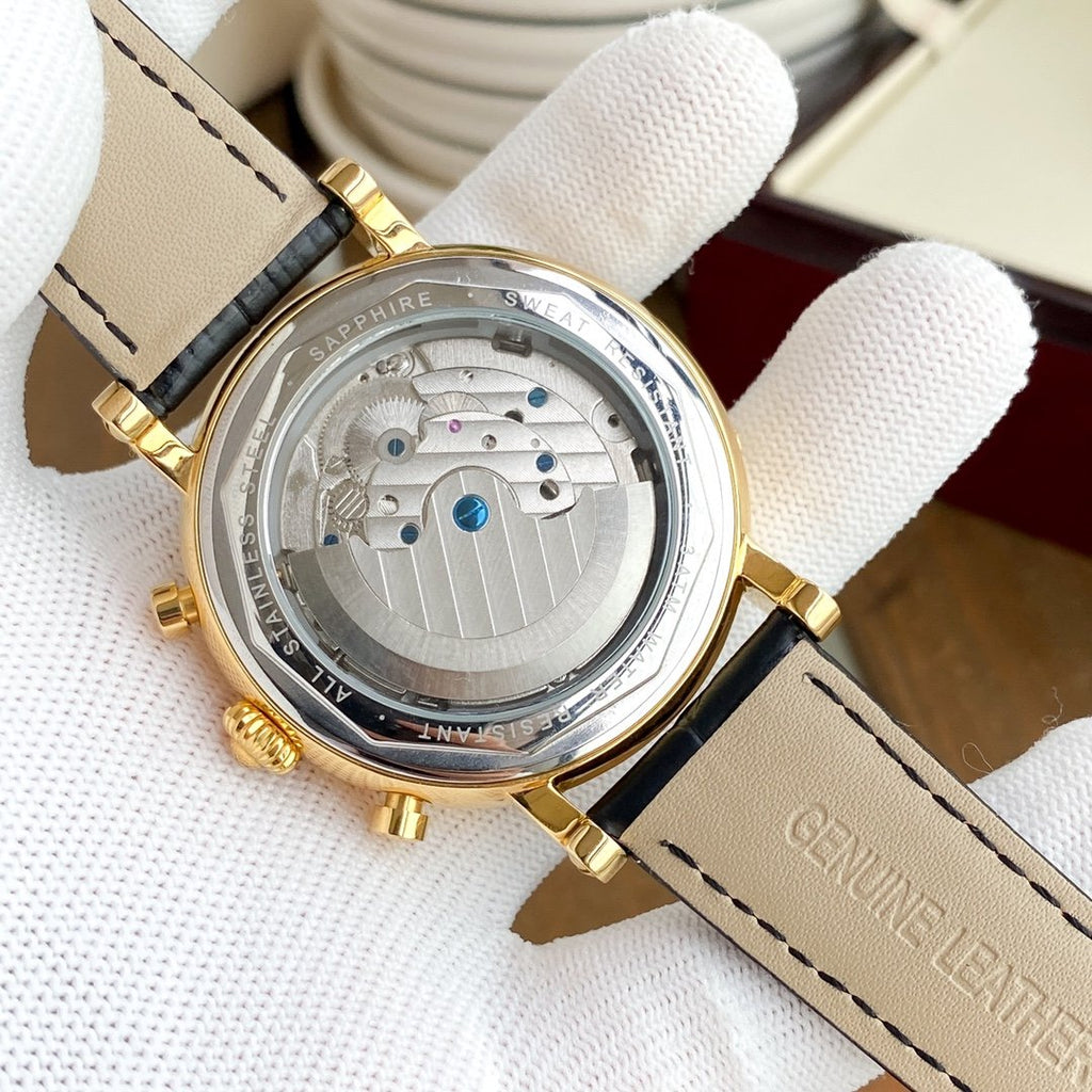 PATEK ANNUAL CALENDAR 42MM TOURBILLON LEATHER STRAP