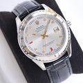 DATEJUST 40MM SMOOTH BEZEL STEEL CASE BLACK LEATHER