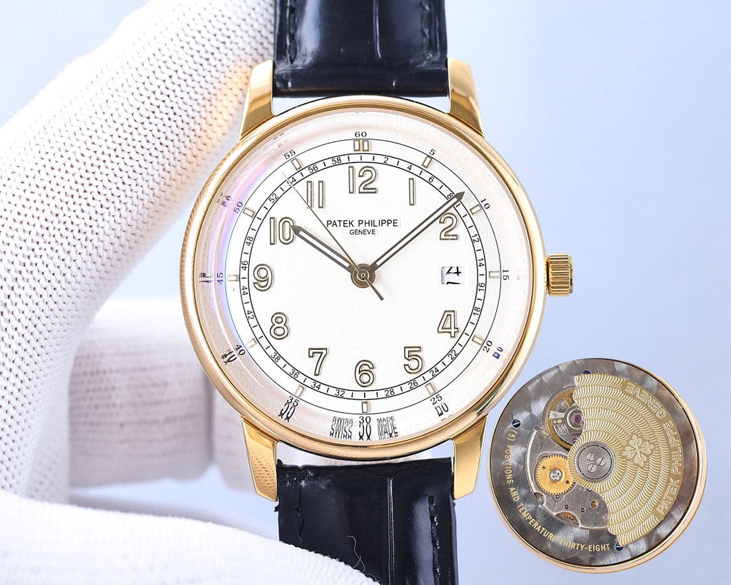 CALATRAVA 5226 GOLD CASE LEATHER STRAP