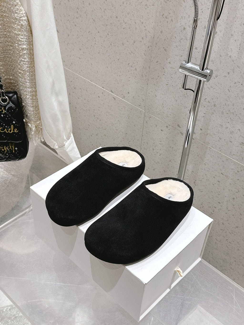 The Row Sandal Black Suede 334158