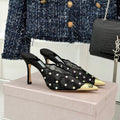 Jimmy Rhinestone Toe High-Heeled 10 Sandals Black in Lace Metallic 803388