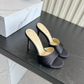 Mach Sandals 9.5cm Black Ombre Satin 851914