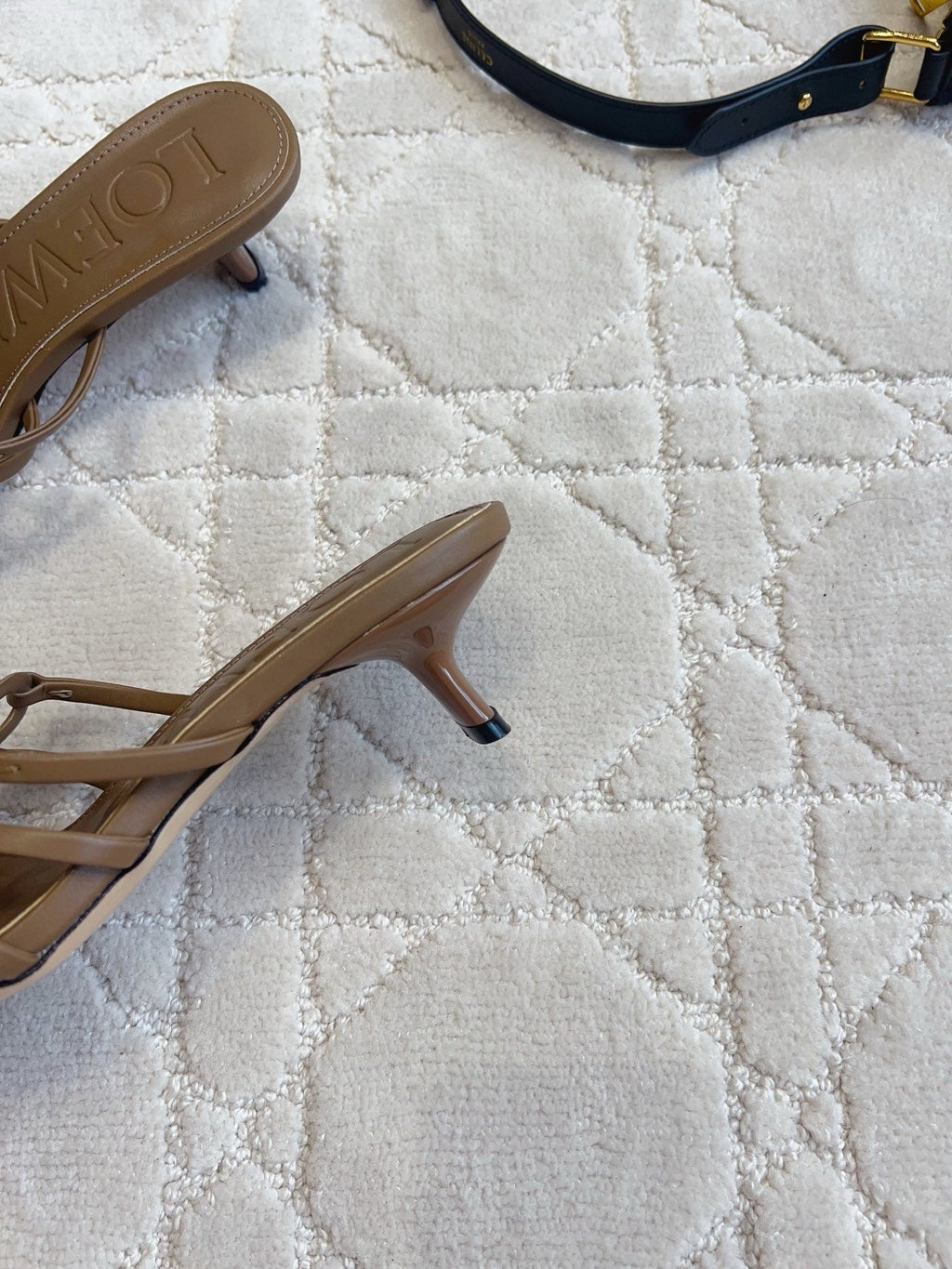 Loew Woven Square-Toe Sandals 3.5cm Dark Brown Lambskin 851671