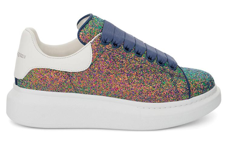 (WMNS) Alexander McQueen Oversized Sneaker Glitter 'Petrol Blue' 558944W4MC23138 #