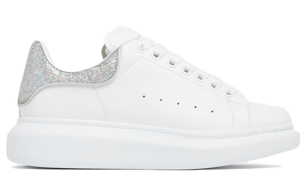 (WMNS) Alexander McQueen Oversized Sneaker 'White Silver Glitter' 718239WIDJ48813 #