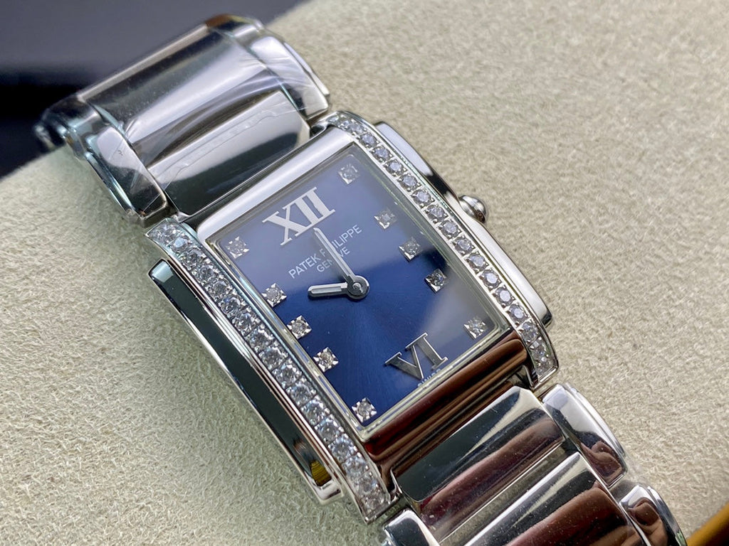 PATEK Twenty-Four 25.5mm Silver Blue Dial
