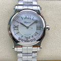 Happy Diamond Silver White Dial