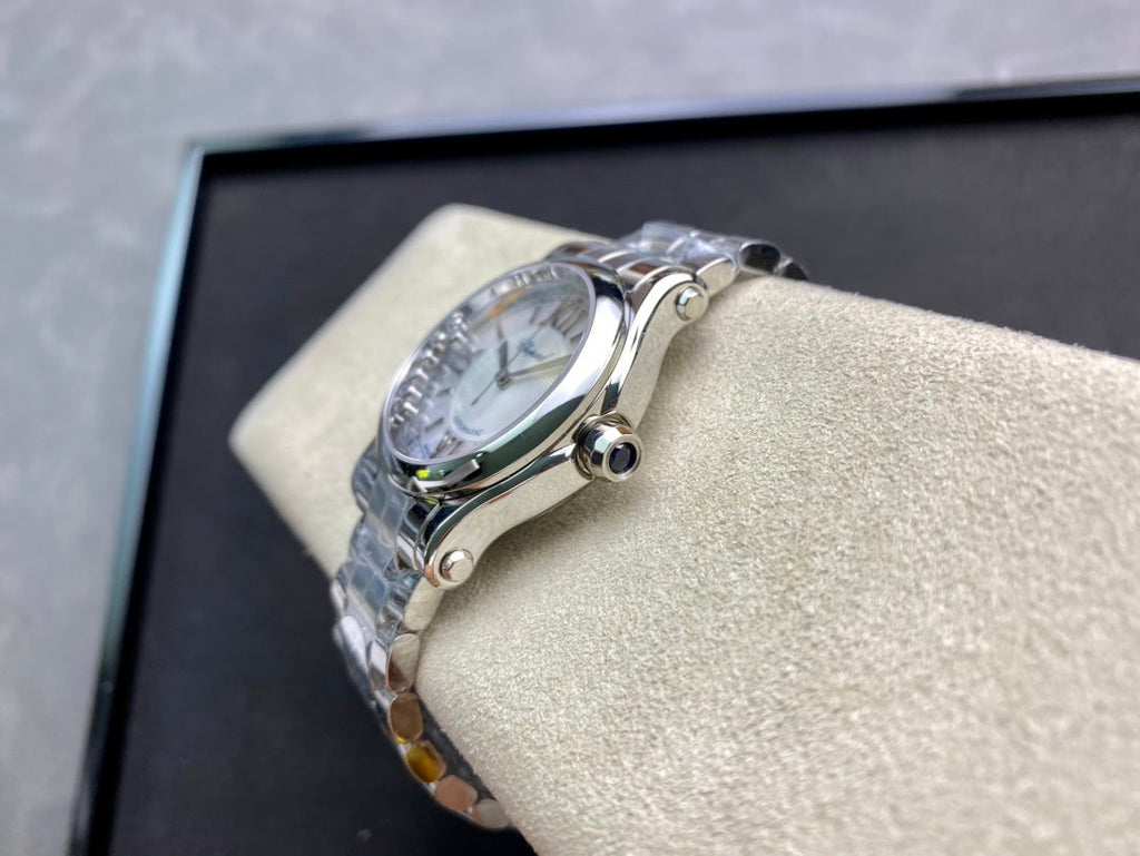 Happy Diamond Silver White Dial