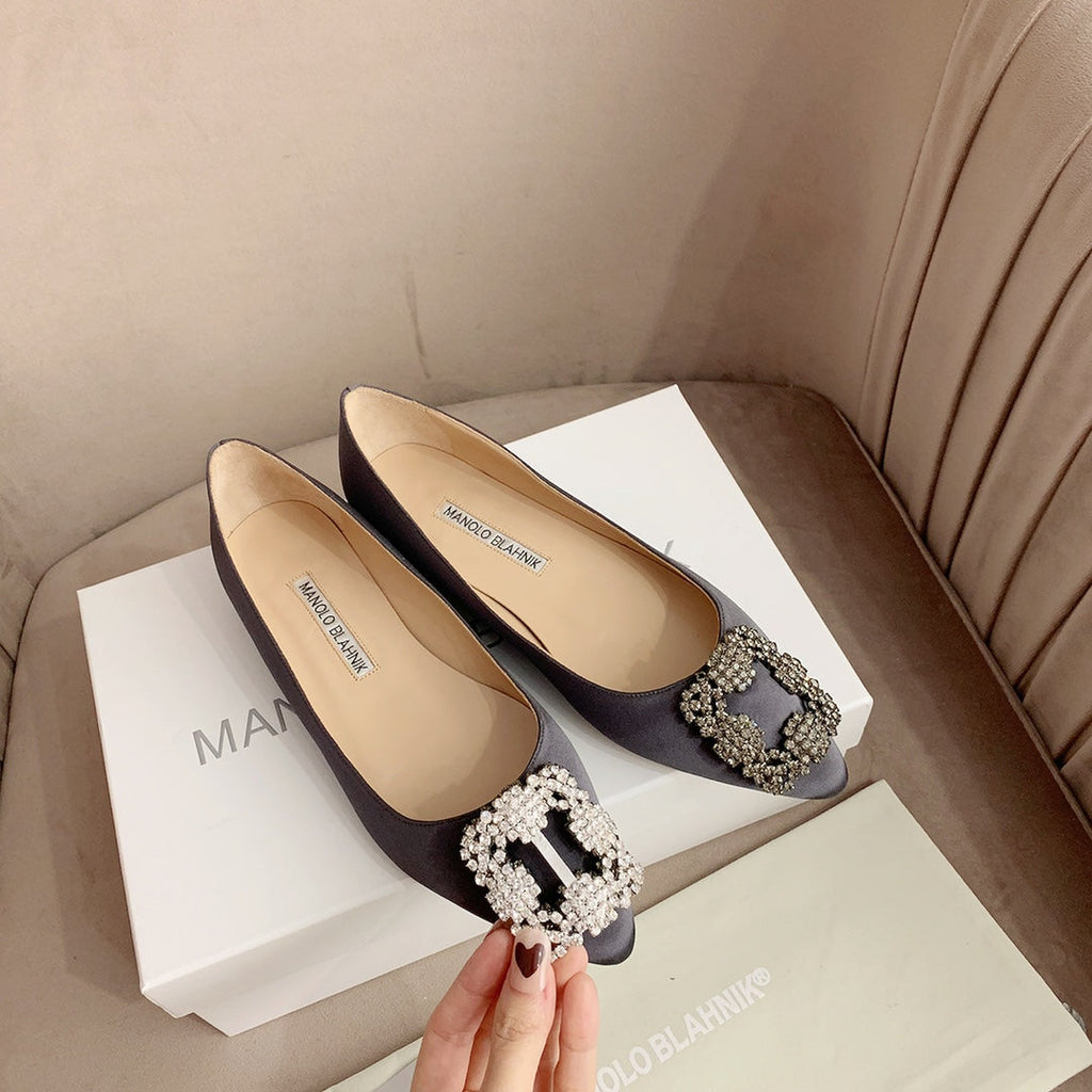Hangisi Taupe Satin Crystal Embellished Pumps 700528
