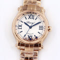 Happy Sport 36mm Pink Gold White Dial