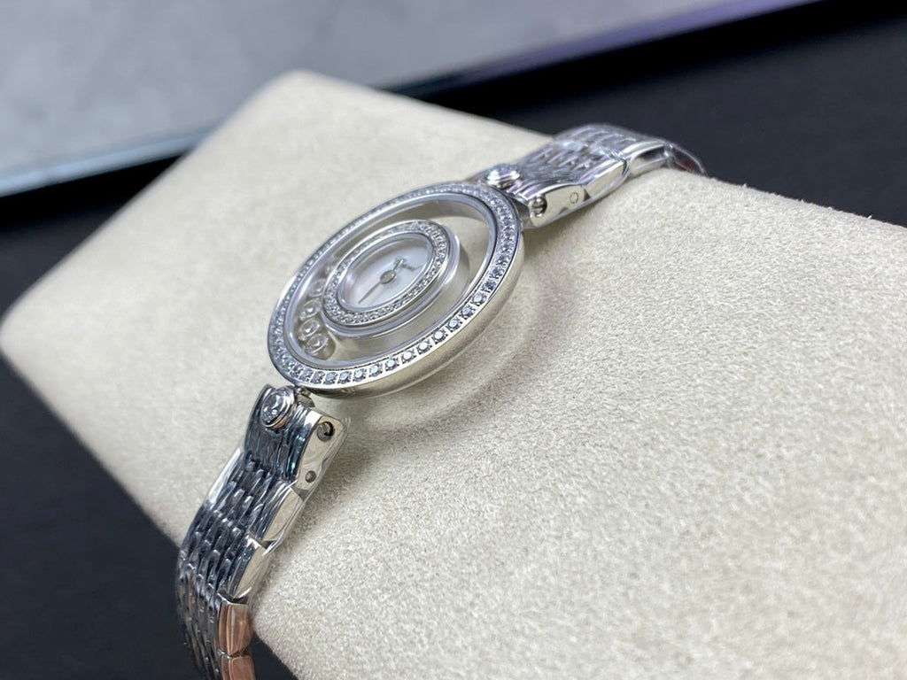 Happy Diamonds 28mm Silver White