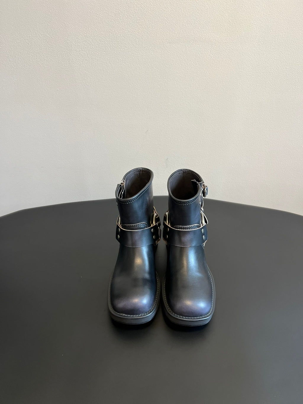 Miu 26s Ankle Boots In Black Calfskin Silver Hardware