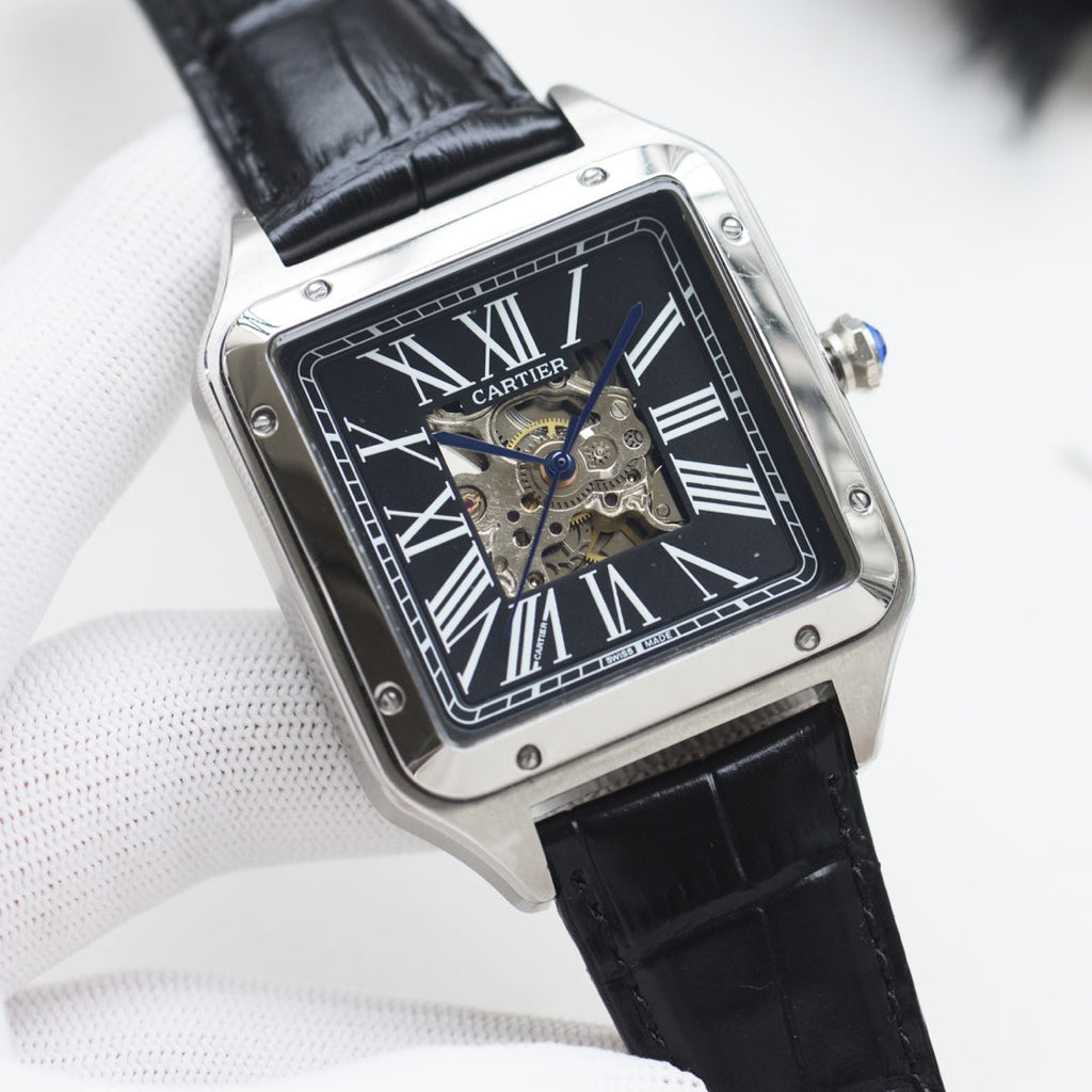 Cartier Santos 44mm Automatic Calfskin Strap