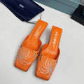 Prada 26SS Sandal 4cm Orange Satin 680967