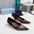 Prada 26SS Pumps 4cm Chocolate Satin 680957