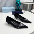 Prada 26SS Pumps 4cm Black Satin 680959