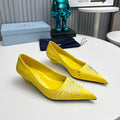 Prada 26SS Pumps 4cm Yellow Satin 680962