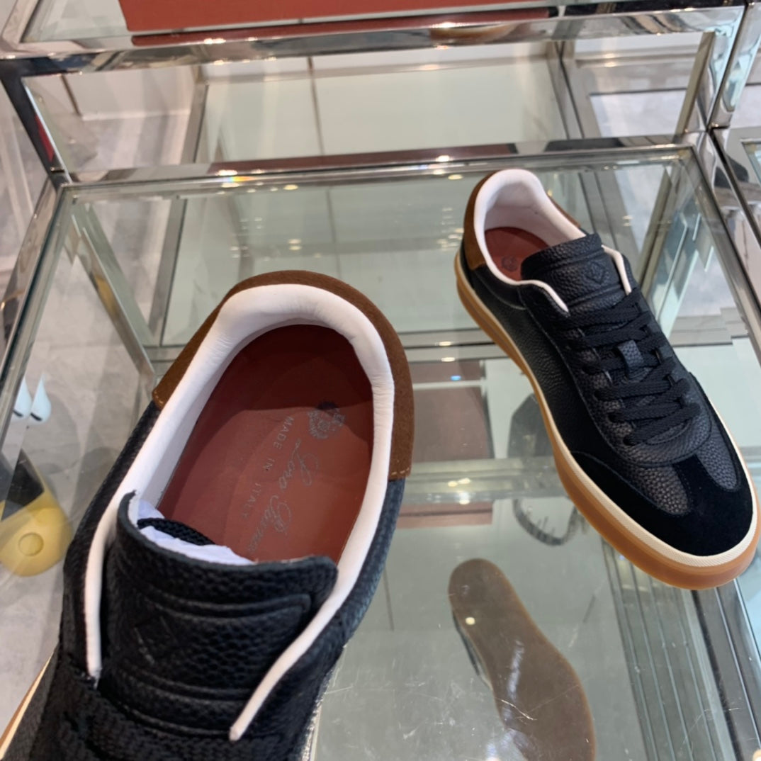 LP TENNIS WALK SNEAKERS BLACK CALFSKIN