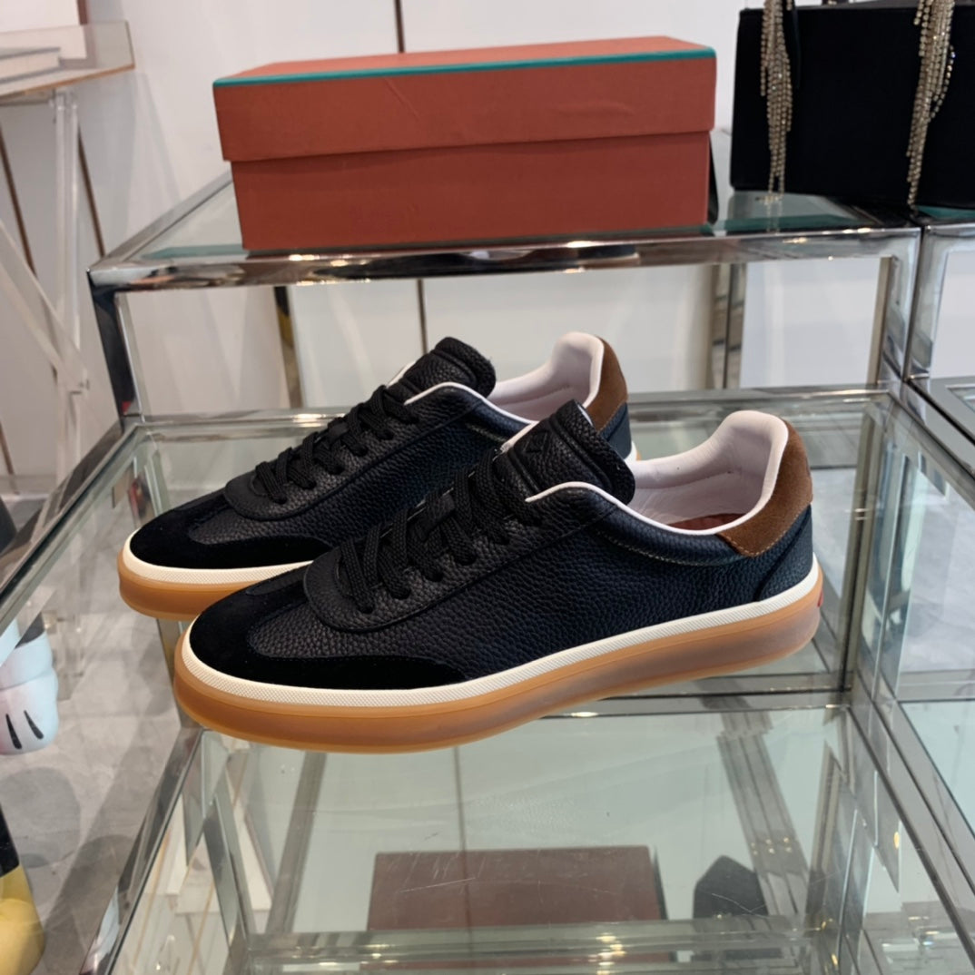 LP TENNIS WALK SNEAKERS BLACK CALFSKIN
