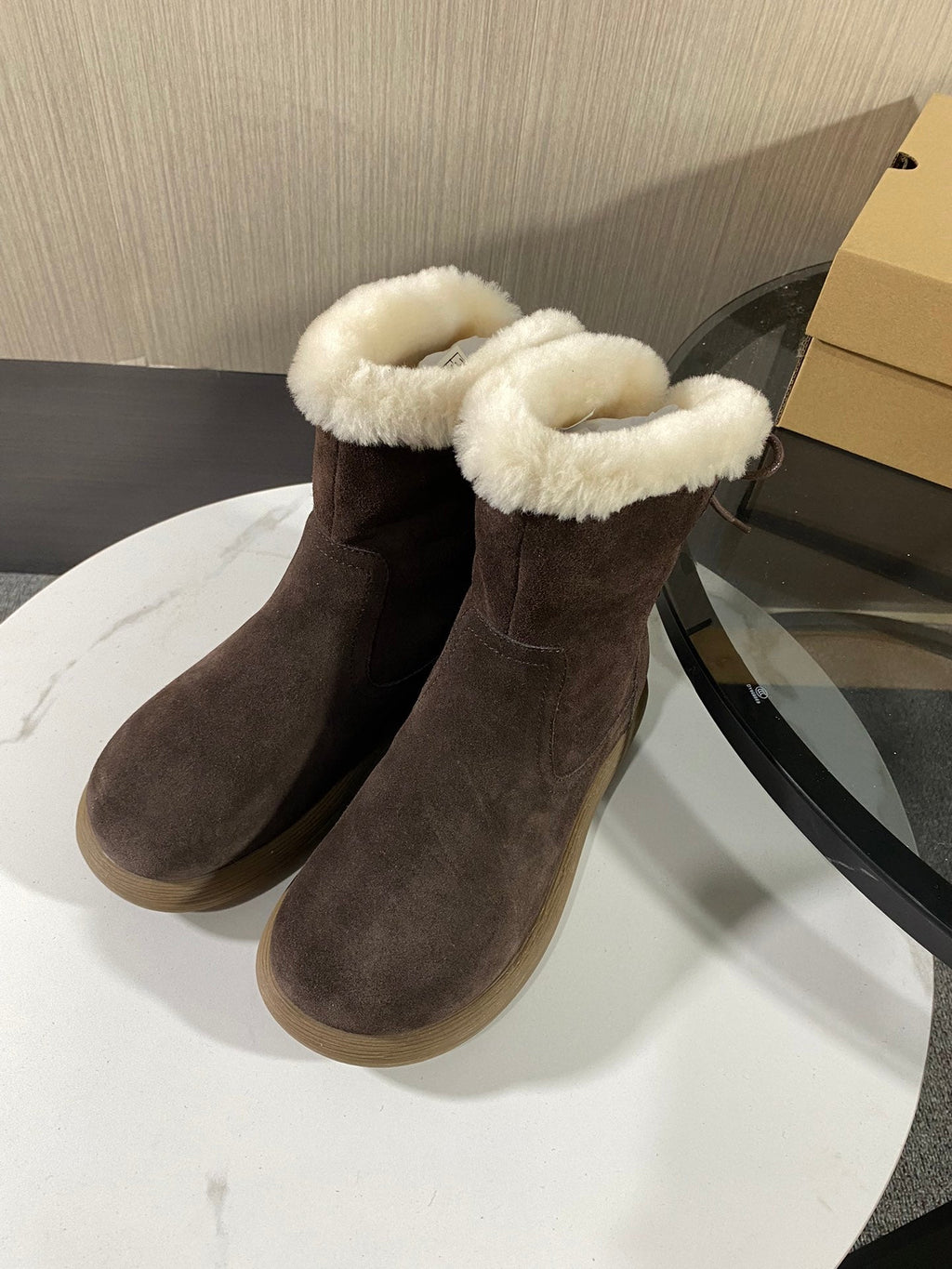 UGG Classic Tall Chestnut Boots Dark Brown Wool Suede 512828