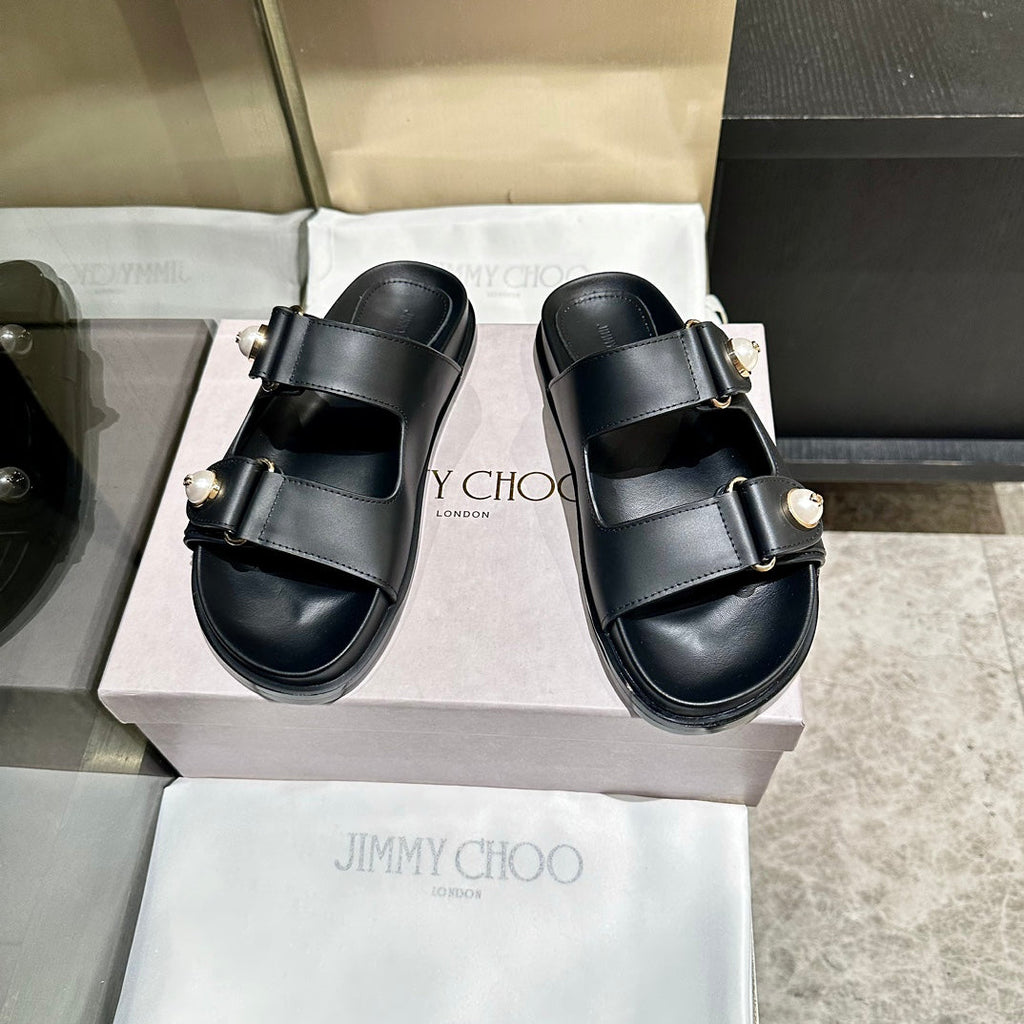 Jimmy Fayence Sandal Black Leather 326424