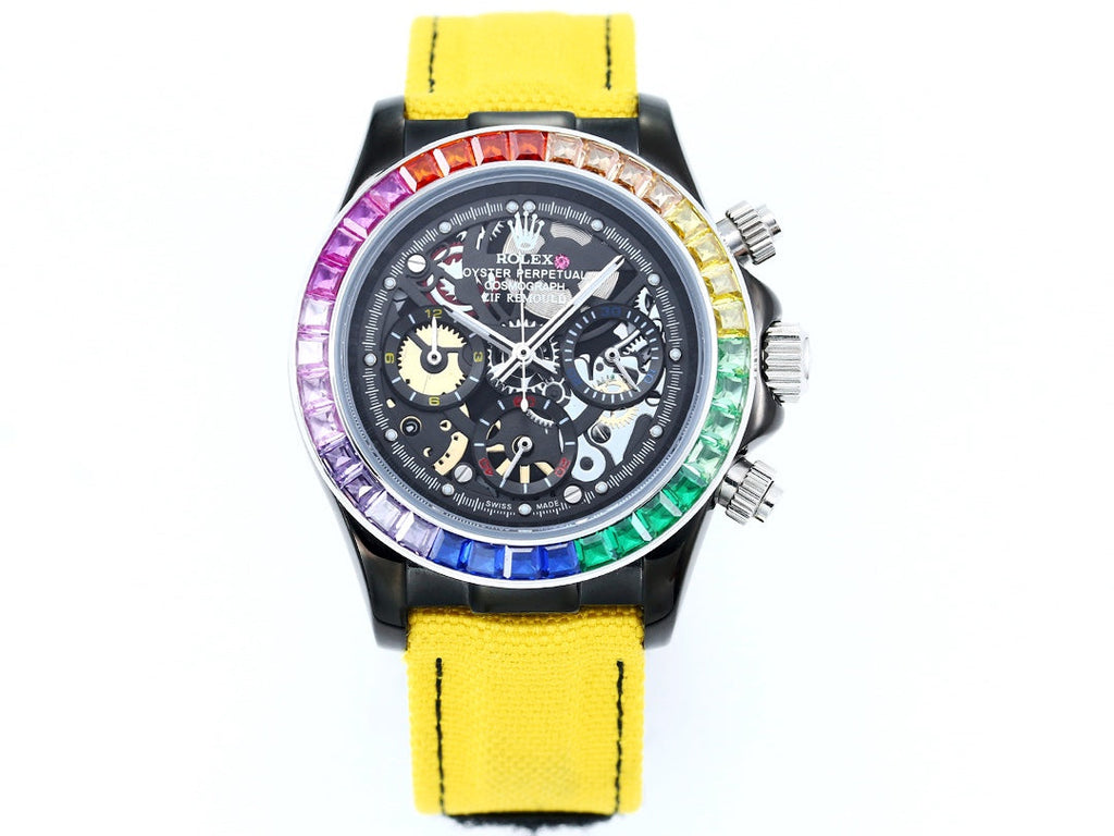 Rolex Daytona 43mm Black Yellow Diamond