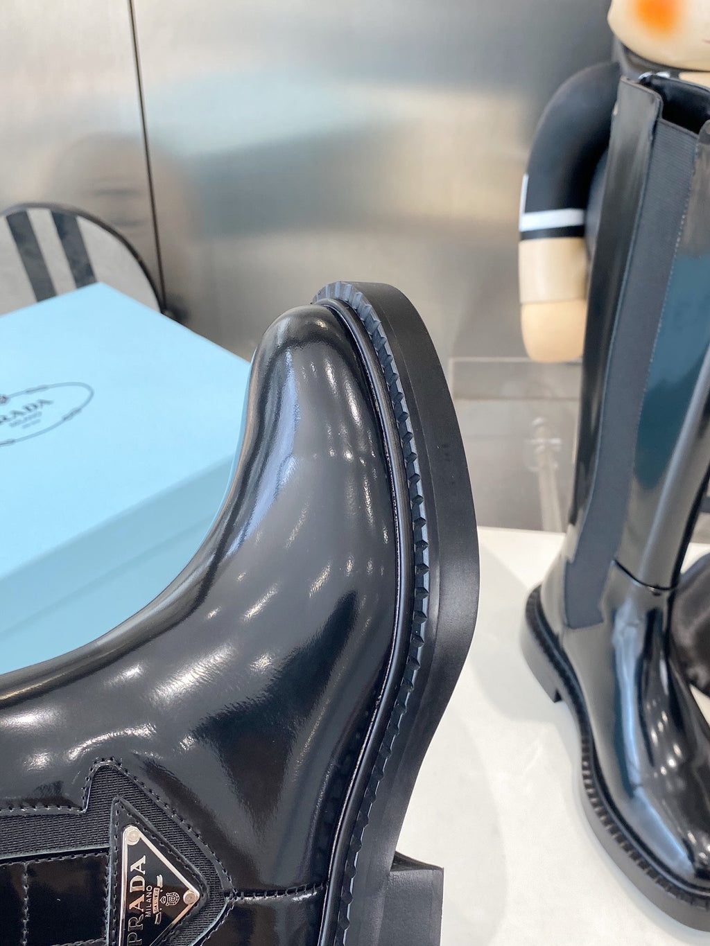 PRA high boots black patent leather 479031