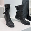 Miumiu 25 Low-heeled Ankle Boot Black Cowhide 511261