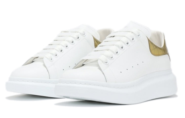 Alexander McQueen Oversized Sneaker 'Gold Crocodile' 625162WHYBQ9075 #