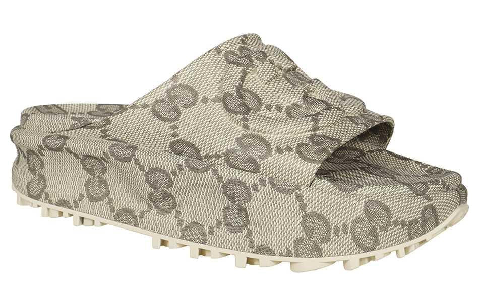 (WMNS) Gucci slide sandal with Interlocking G 'Beige' 725539-JAAC6-9742 #