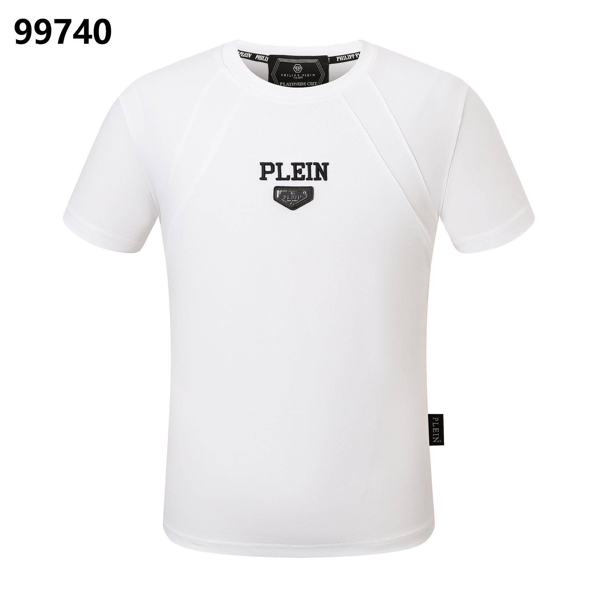 PHILIPP PLEIN Round-Neck T-Shirt with a Skull and Blood-Red Palm Design