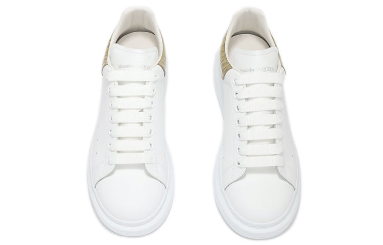 Alexander McQueen Oversized Sneaker 'Gold Crocodile' 625162WHYBQ9075 #