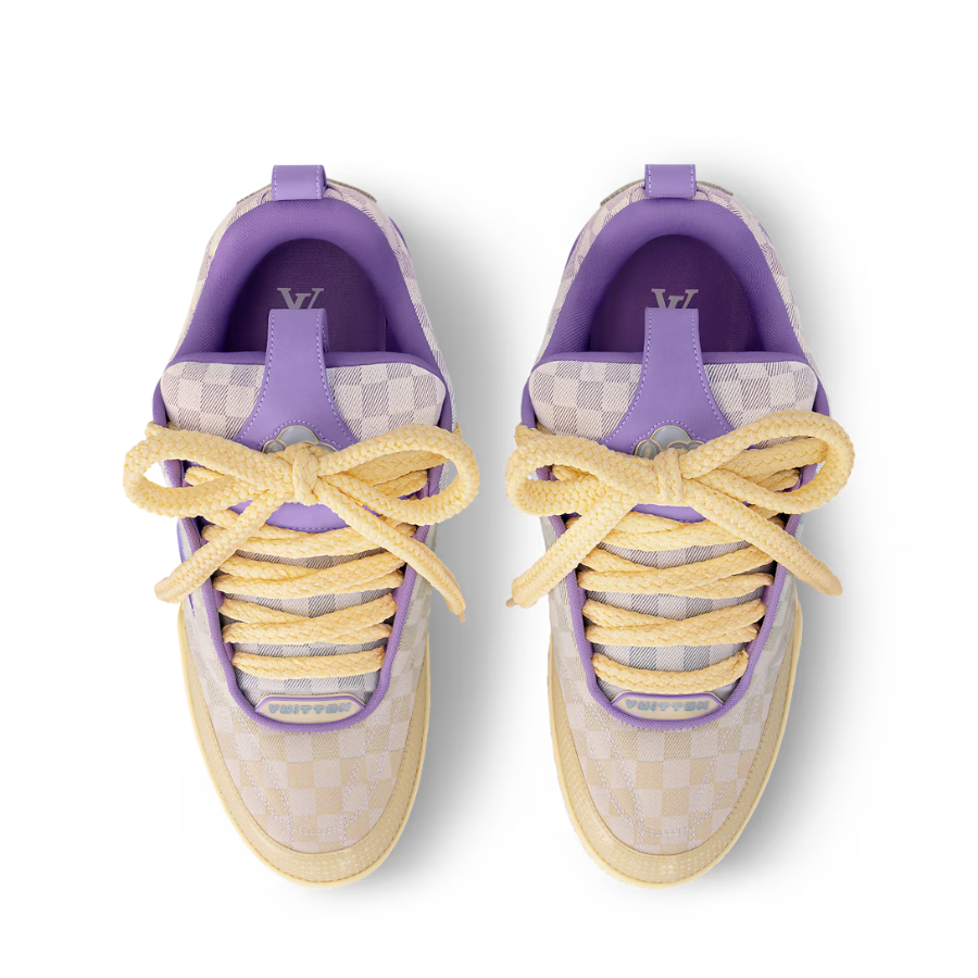 Louis Vuitton LV Skate Sneaker 'Damier Pastel Yellow/Purple'