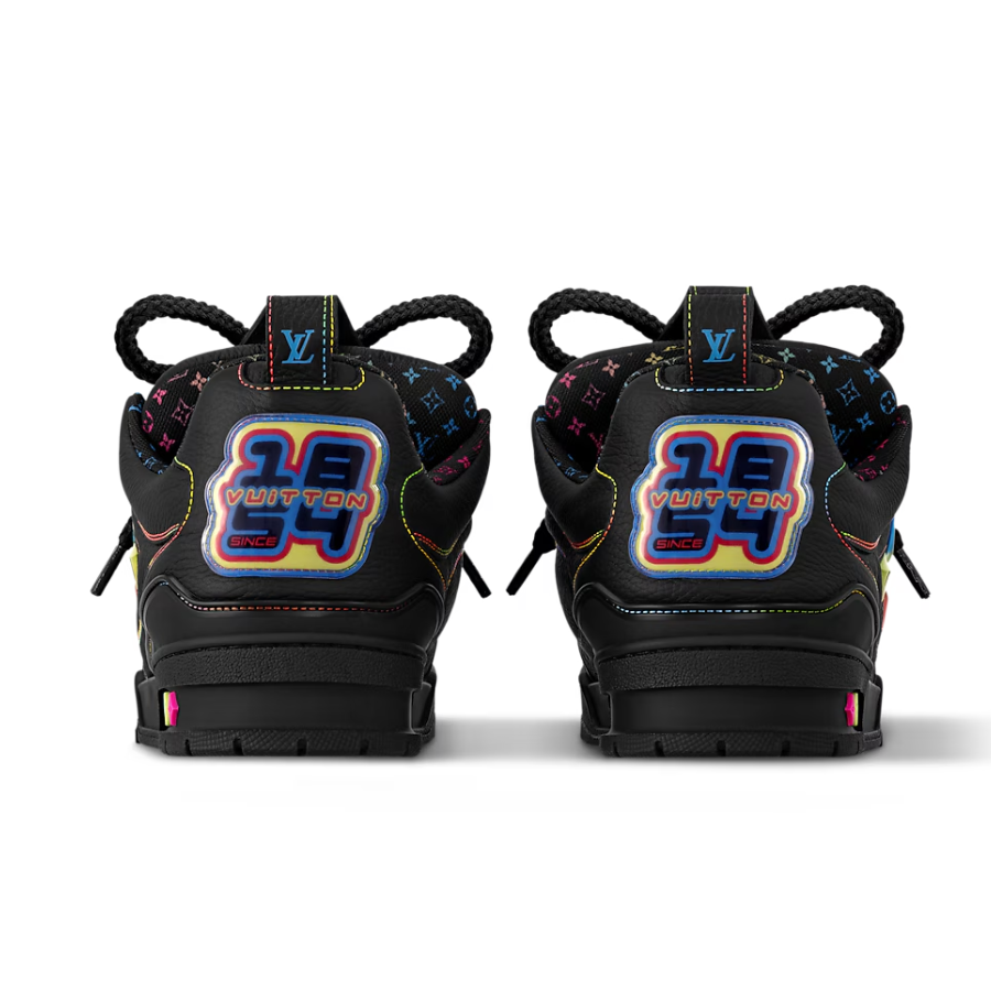 Louis Vuitton LV Skate Sneaker 'Black Rainbow Monogram Flower'