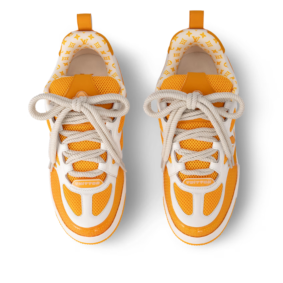Louis Vuitton LV Skate Sneaker 'White/Orange Monogram Flower'