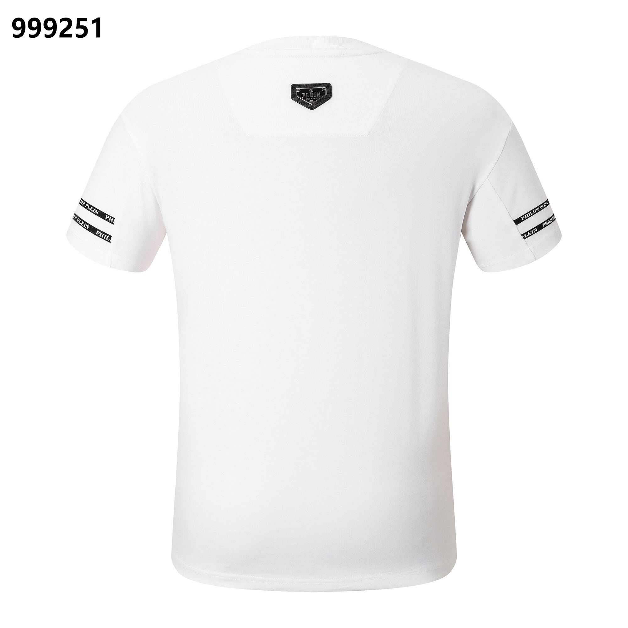 PHILIPP PLEIN Fun Cartoon Skeleton Ice Cream Round-Neck T-Shirt