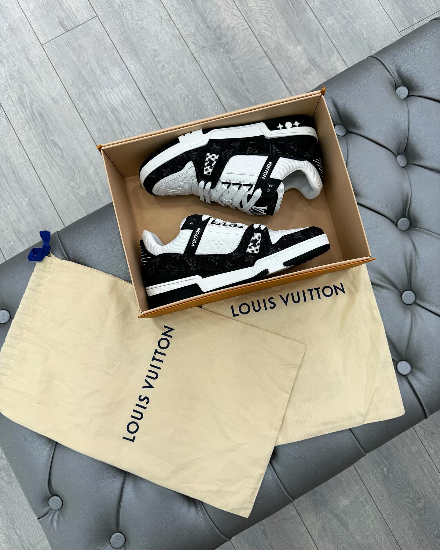 Louis Vuitton LV Trainer Sneaker 'Monogram Black Denim'