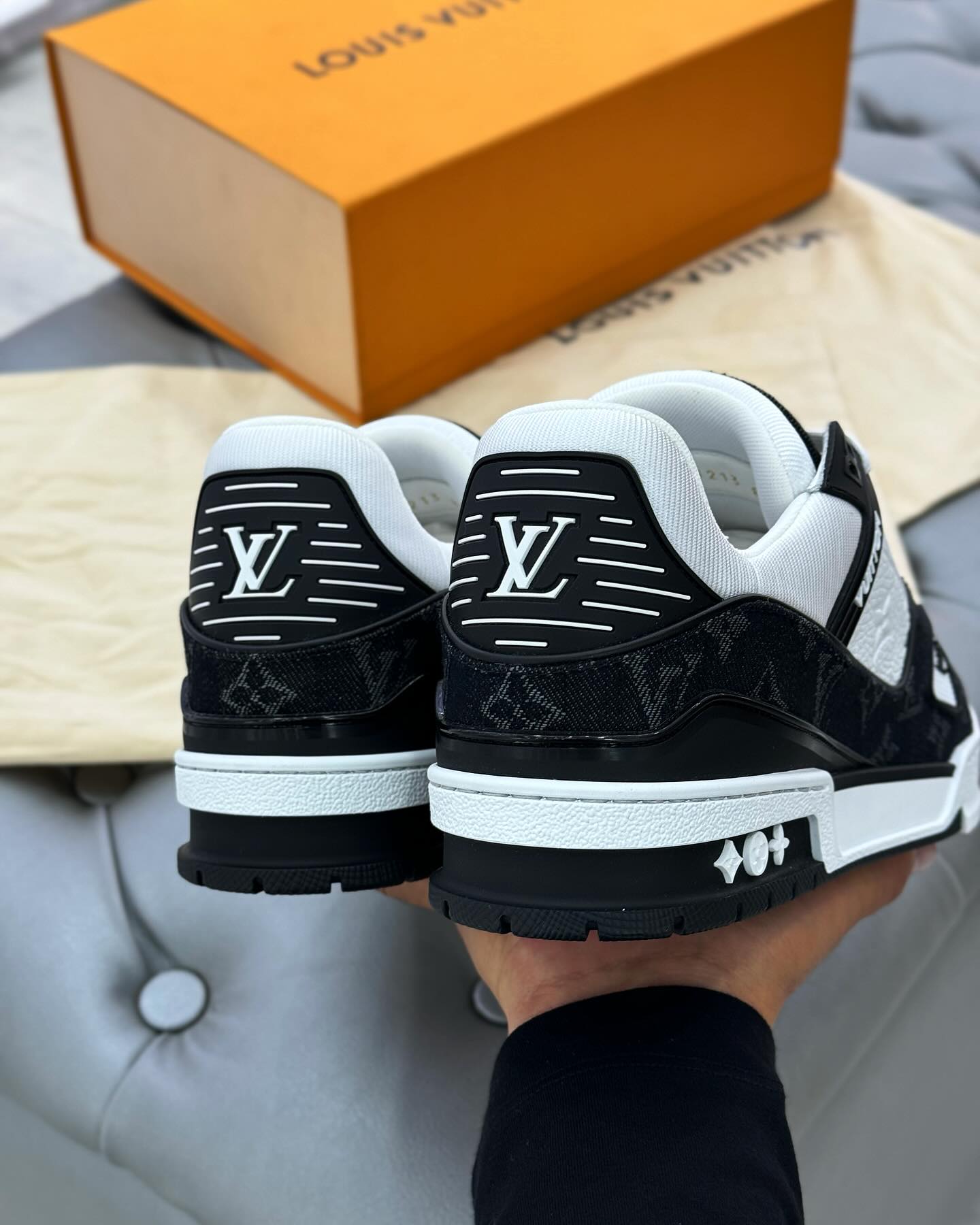 Louis Vuitton LV Trainer Sneaker 'Monogram Black Denim'