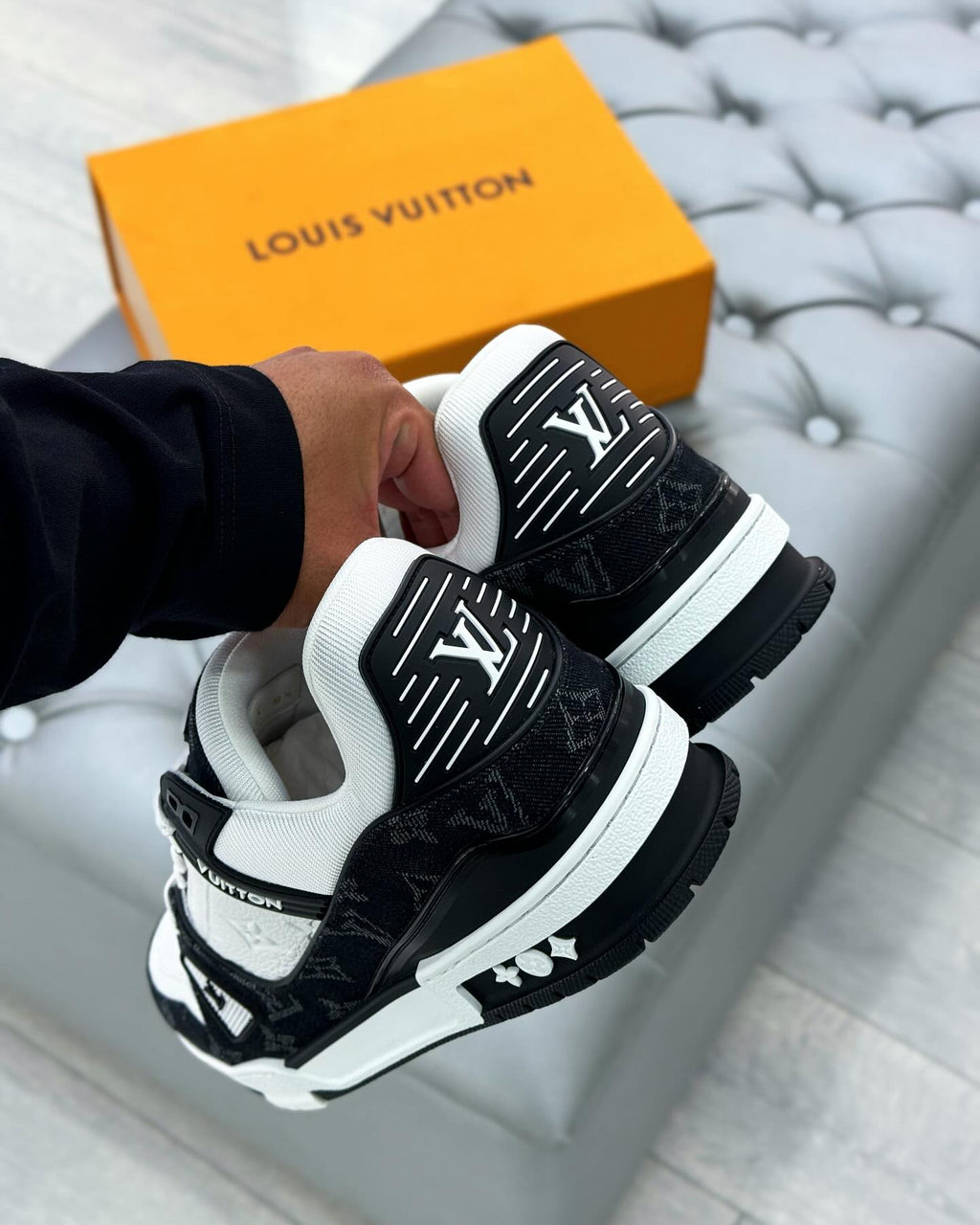 Louis Vuitton LV Trainer Sneaker 'Monogram Black Denim'