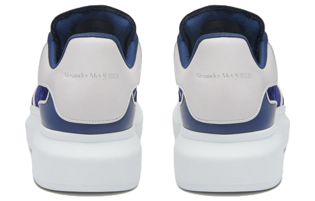 Alexander McQueen Oversized Leather Sneakers 'Blue White' 777300WIEM44699 #