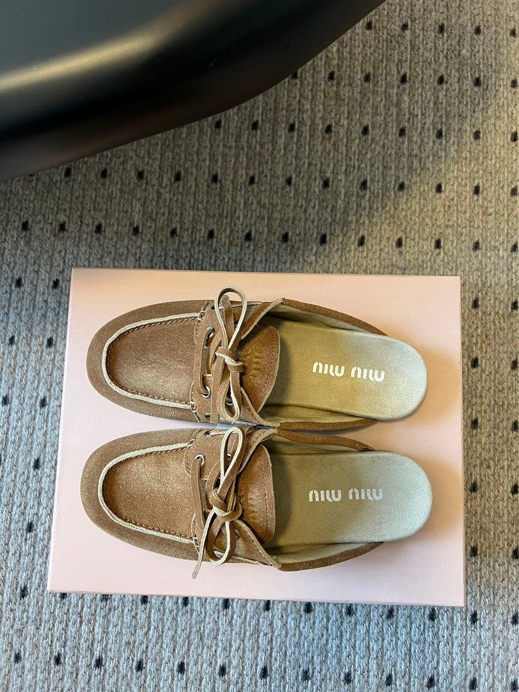 Miu Faded Mules Brown Suede