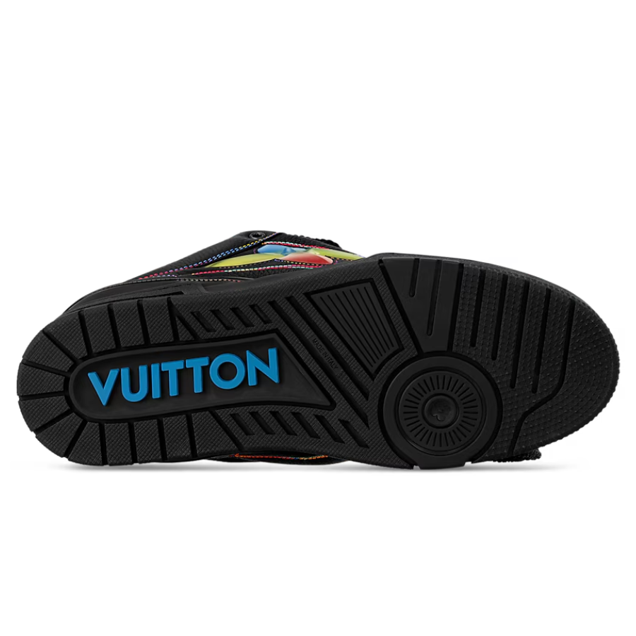Louis Vuitton LV Skate Sneaker 'Black Rainbow Monogram Flower'