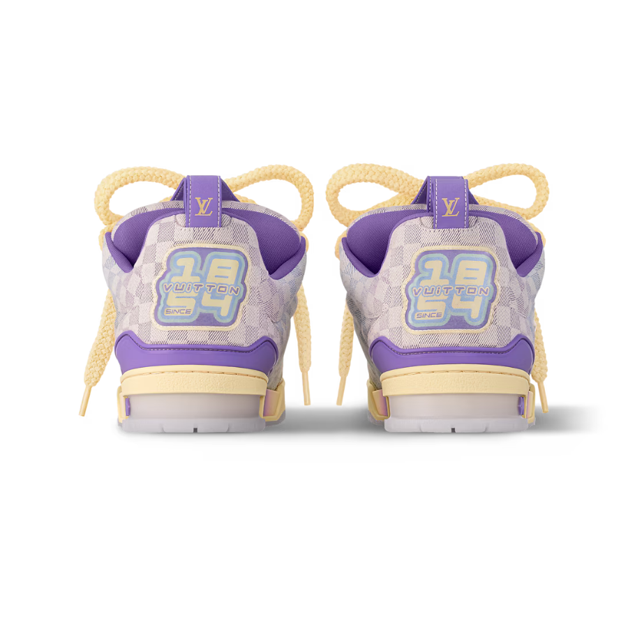 Louis Vuitton LV Skate Sneaker 'Damier Pastel Yellow/Purple'