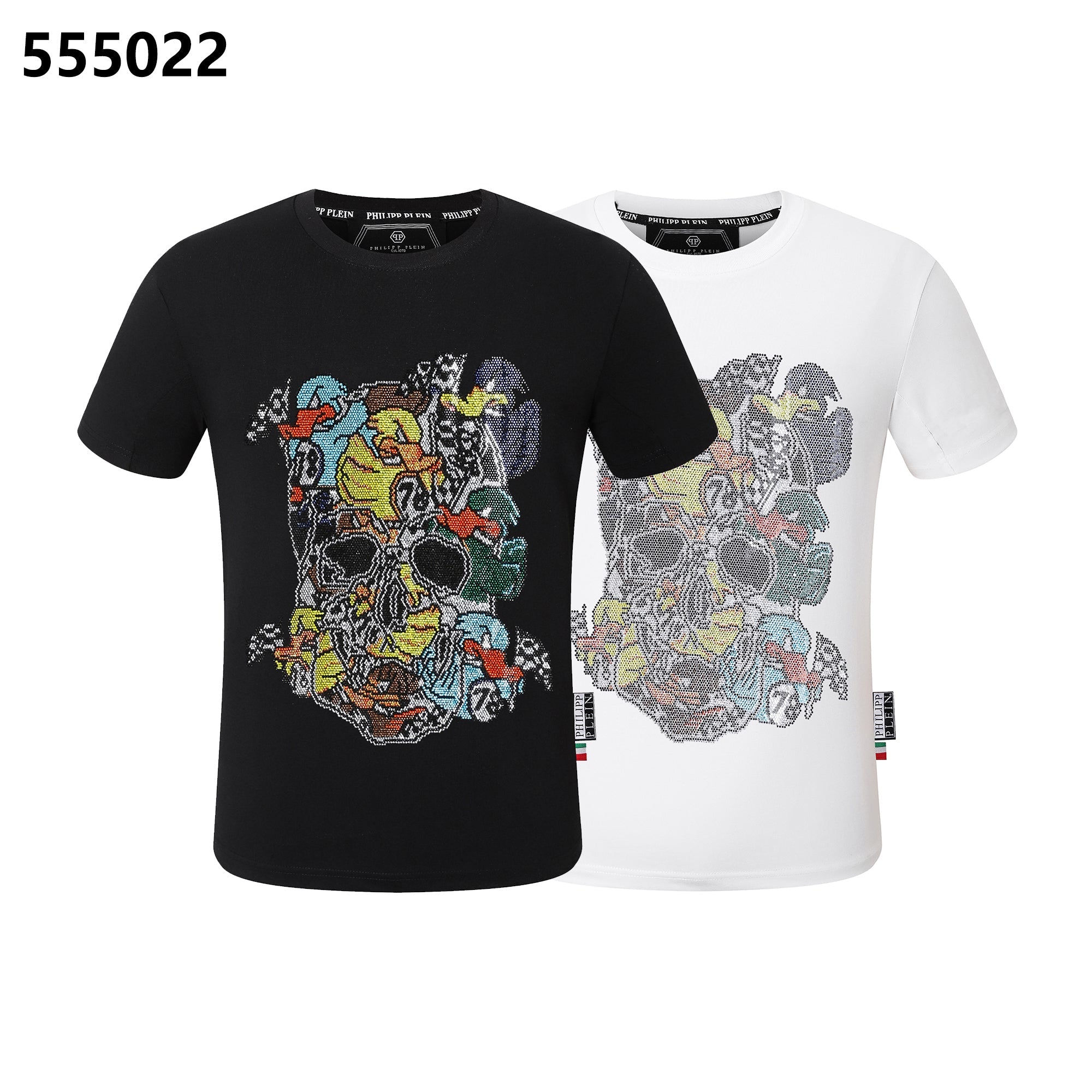 PHILIPP PLEIN Round-neck T-shirt with a skull design